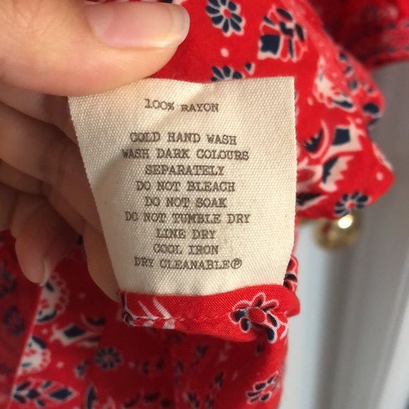 Spell - Gypsiana Bandana Shirt Dress - Red - Size M - Picture 12 of 16